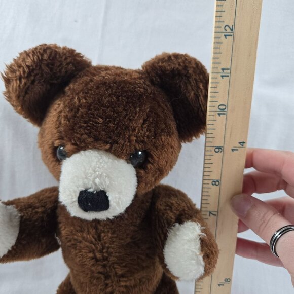 Vintage 1968 R. Dakin & Co Brown Jointed‎ Teddy Bear Plush 14" Stuffed Animal - Picture 6 of 7